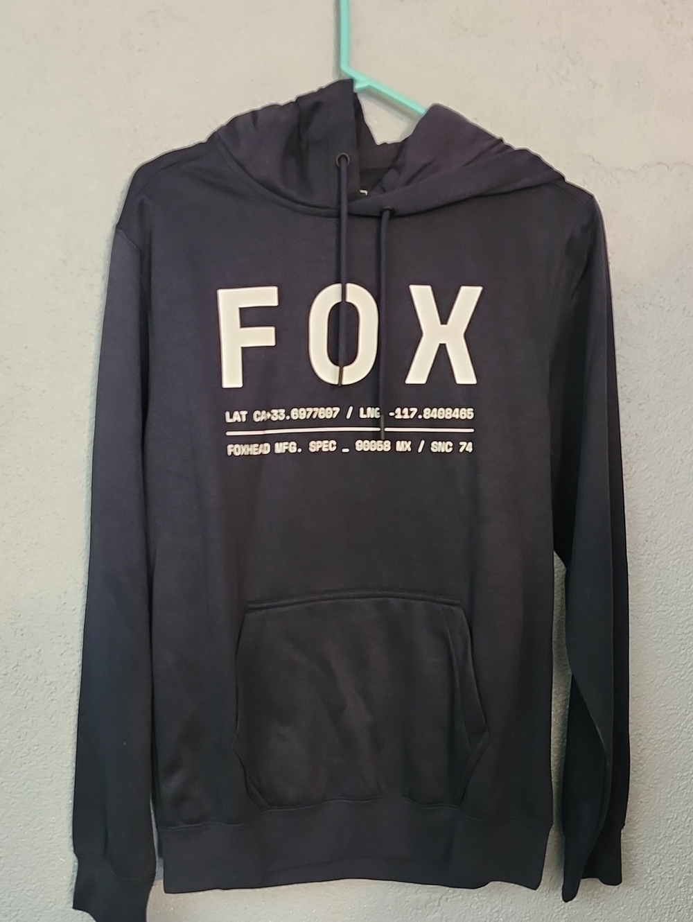 Fox Black Hoodie with Bold White FOX Logo
